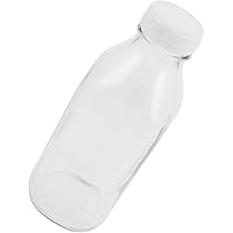 Amazon.co.jp: DECOMELODY 透明ガラス製ミルク瓶 盖付き